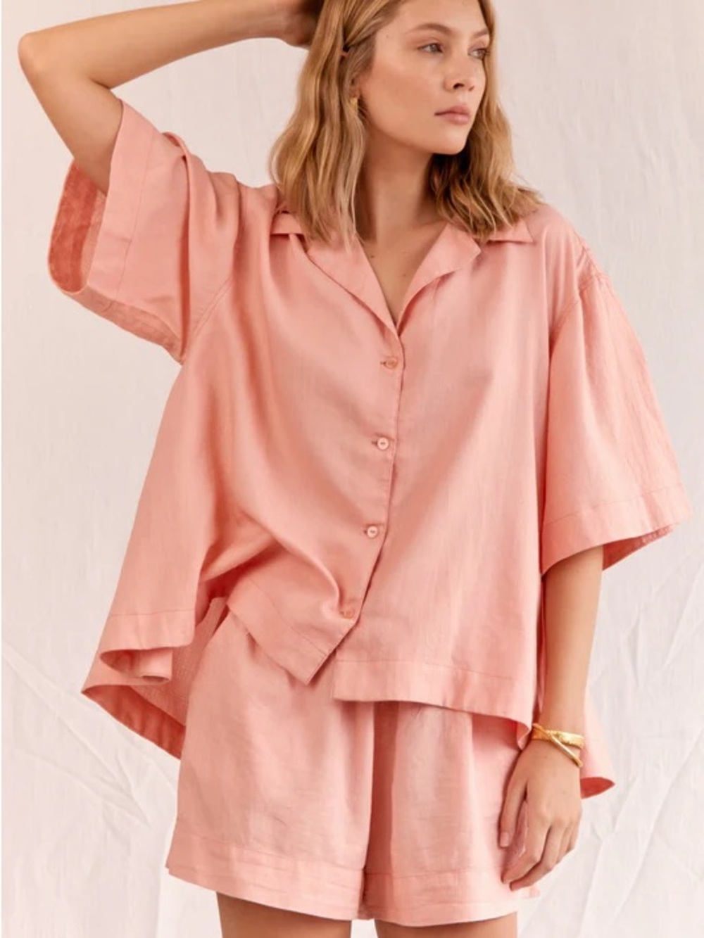 Piyama Pink Relaxed Short Pajama Set NWT